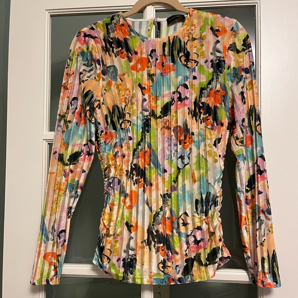 Stine Goya Floral Print Scoop Neck Blouse Size S NWOT